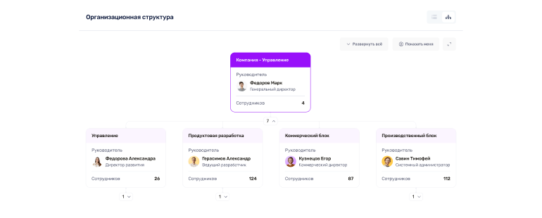Схема организационной структуры 