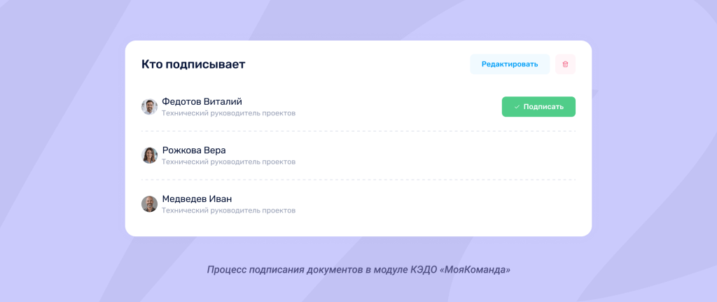 Подписание документов в КЭДО